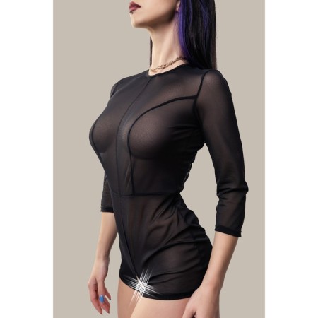 Erotic overalls Waname Preciosity with sleeves ¾ black (50-52)-12