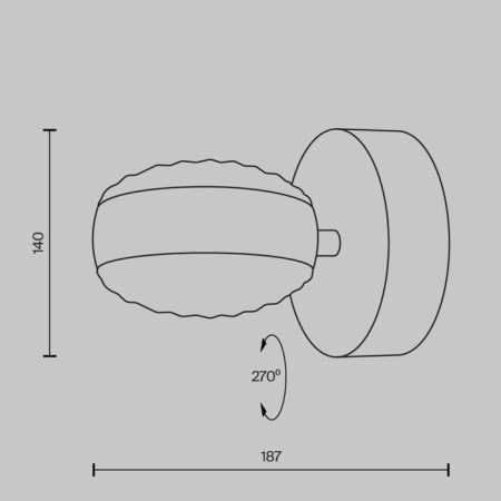 Bra Maytoni Mod299WL-L10BC3K, LED, 10 W, 140x187x140 mm, 1270 lm, 3000k, black-4