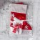 Nosok for gifts "Snowfall" Snowman, 18x26 cm, white red