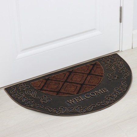 Rug of the groomed semicircular shade "Welcome Pattern", 45 × 74 cm-2