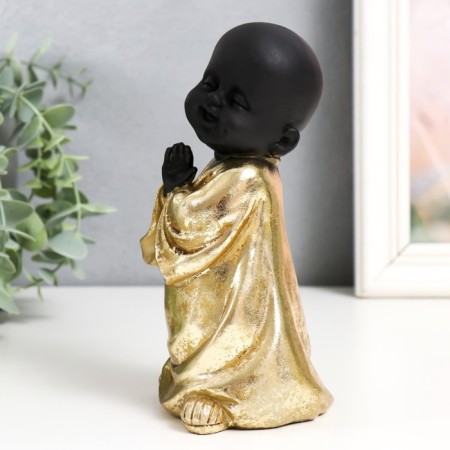 Souvenir Polystone "Little Buddha in Gold. Mistles" MIX 8x7.7x16.5 cm-4