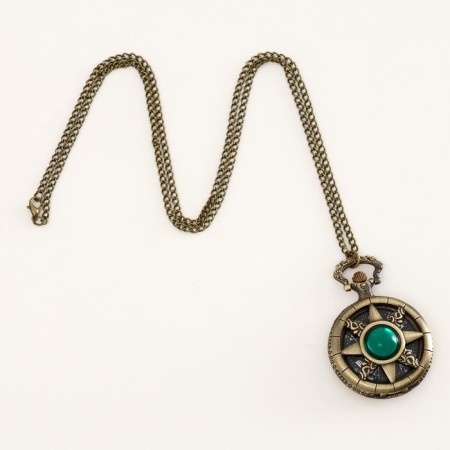 Pocket clock "Compass", quartz, d dial - 3.5 cm, chain - 80 cm-4