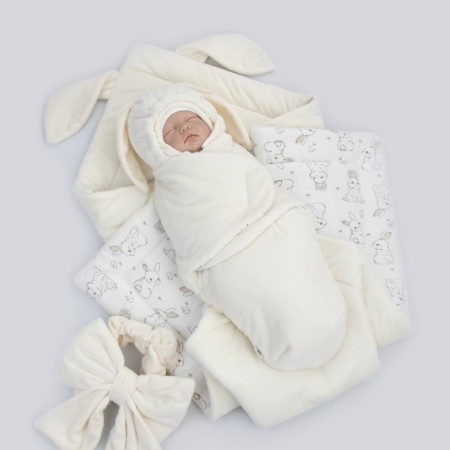 Set for discharge Winter Kinderlitto "Rabbit", 6 items, height 56-62 cm, color milk-6