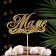Topper "Mom" Golden Glitter 15x7.3 cm