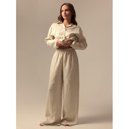 Women's suit (shirt and trousers) SL Home p. M, milk-4