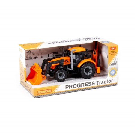 Excavator-loader "Progress" inertial, color orange-1