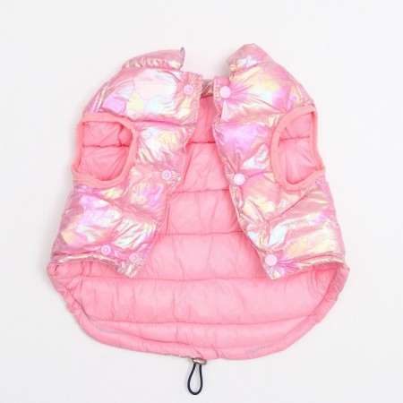 Dog jacket two -sided with a weight, size 16 (ds 36 cm, og 46 cm, ok 35 cm), pink-5