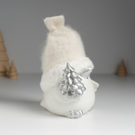Souvenir Polystone "Vorostone in a hat, with a silver Christmas tree" 10x8.5x13 cm-1