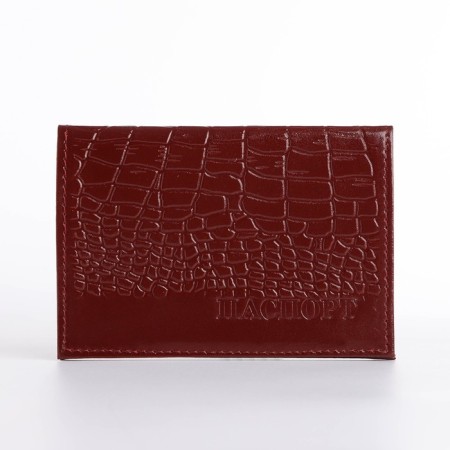 Cover for passport, burgundy color-1