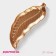 Fruit dish "Golden Leaf", 27 × 10 cm, gold color