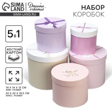 Set of hats 5 in 1, gift packaging, “gift for you”, 13 x 14 - 19.5 x 22 cm