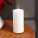 Candle cylinder, 5x12 cm, set 4 pcs, white