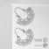 Earrings Metal "Vostok" openwork, color silver