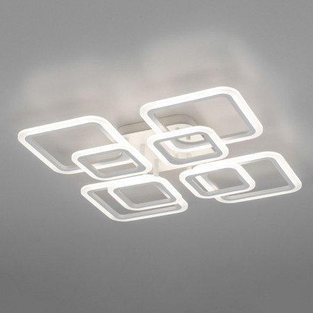 Ceiling chandelier Citilux "Marcel" CL232180R, 60x60x1 cm, 8x13.8W, LED, Color White-3