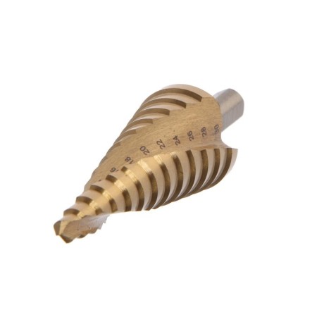 Drill step tundra pro, HSS, tin, spiral profile, trihedral. Saar, 6-30 mm