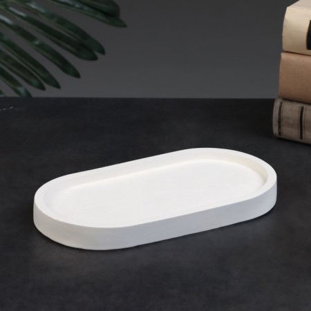Stand for the little things "oval" 16x8cm, white