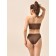 Top female top bandeau, size m/l, dark brown color