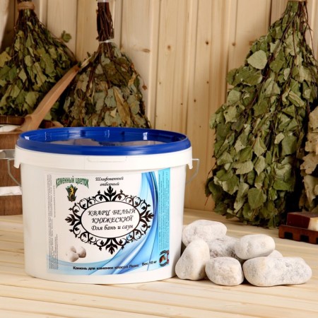 Bath stone "White princely quartz" diluted, bucket 10kg-1