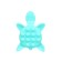 Silicone teether for teeth with a rattle of "turtle", turquoise color, crumb I