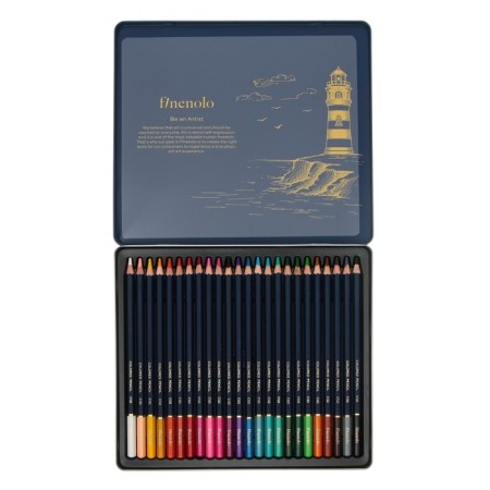 Family pencils 24 colors, finenolo, 3.8 mm, hexagonal, in a metal pencil case-2