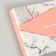 Photo album 25 sheets (corners+rings) "Triangles: marble, skin" 27x19 cm