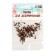 Glass eyes on a metal leg, set 74 pcs, d = 0.4 cm, brown color