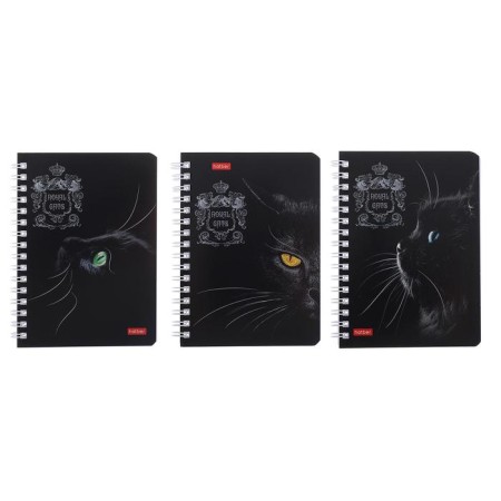 Notebook A6, 80 sheets, in a cage, on a crest, Royal Cats, cardboard cover, OFSET BOLOK, MIX
