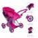 Stroller for dolls, winter-summer, 2 in 1, with carrying, basket, handle is regulated, metal frame