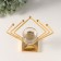 Climber Metal, glass per 1 candle "Golden Romb" d = 4.5 cm 6x16x19 cm