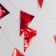 Garland "flags", 20 flags, 10 meters, red color