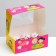 Packaging for 6 cupcakes with a window, "love is...", pink, 25 x 17 x 10 cm