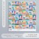 Scrapbooking paper "Travel" density 180 g 15.5x17 cm