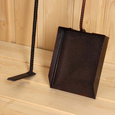 Set of ash and poker with a wooden handle-7