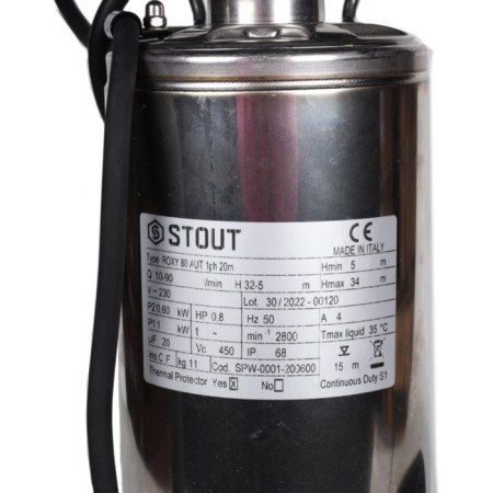 Polodeza pump Stout SPW-0001-200600, 1000 W, 90 l/min, pressure 34 m, cable 20 m-4