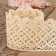 Knitted lace, 80 mm × 10 ± 1 m, beige color