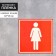 Sticker pointer "Women's toilet" 18 × 18 cm, red color