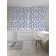 Photostes "Blue pattern on a white background", Saten, size 145x180 cm, 2 pcs