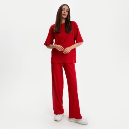 Female set (T -shirt and trousers) KAFTAN BASIC p. 40-42, red-5