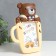 Photo frame plastic 10x15 cm "Bear in a cup" beige-brown 6x20x28 cm
