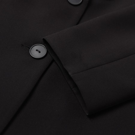 Women's jacket with a stamping minku: classic color black size 50-8