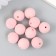 Beads for creativity velvet spraying "pink pastil" set 10 pcs d = 1.4 cm