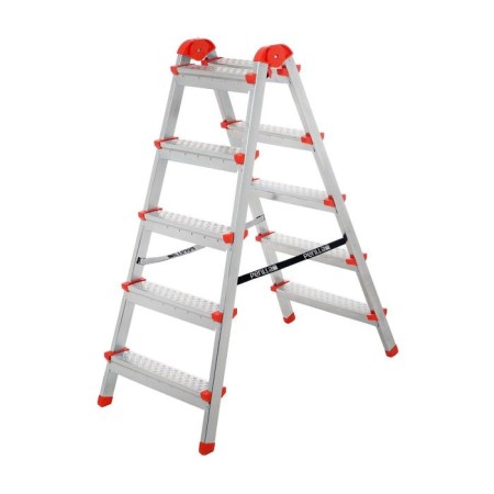 Perilla ladder 122405, galvanized, bilateral, 5 steps, 1030 mm