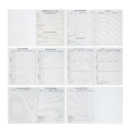 Universal diary for grades 1-11, "flowers", solid cover 7BC, glossy lamination, 40 sheets-3