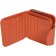 A button wallet. Card (8)/coins/bill, coral color 10x10.5x3.5cm