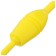 Bulas for rhythmic gymnastics inserted Grace Dance, 35 cm, yellow color