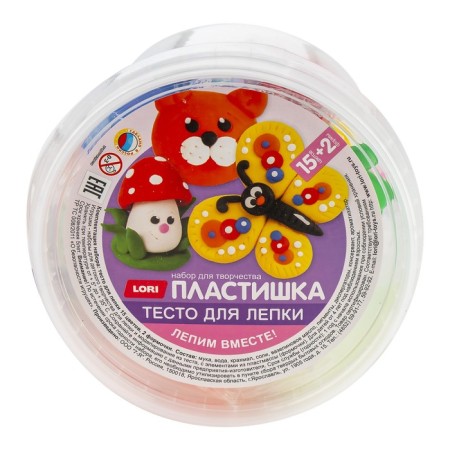 Plashka sculpting dough, 15 centers. 24 grams, with molds-3