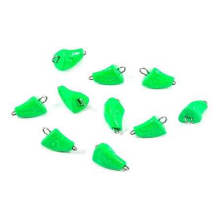Cargo bullet-exentric painted pissy Yaman 10 pcs., 6 g, green