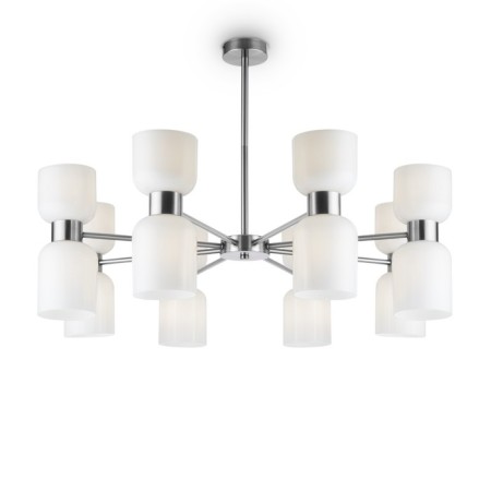 Suspended lamp 60W, 16XE27, 51x86 cm, chrome