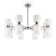 Suspended lamp 60W, 16XE27, 51x86 cm, chrome
