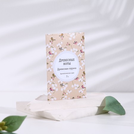 Aromasash "woody notes", set of 3 pcs, wood chips, weight 7g, 7x10.5 cm-1